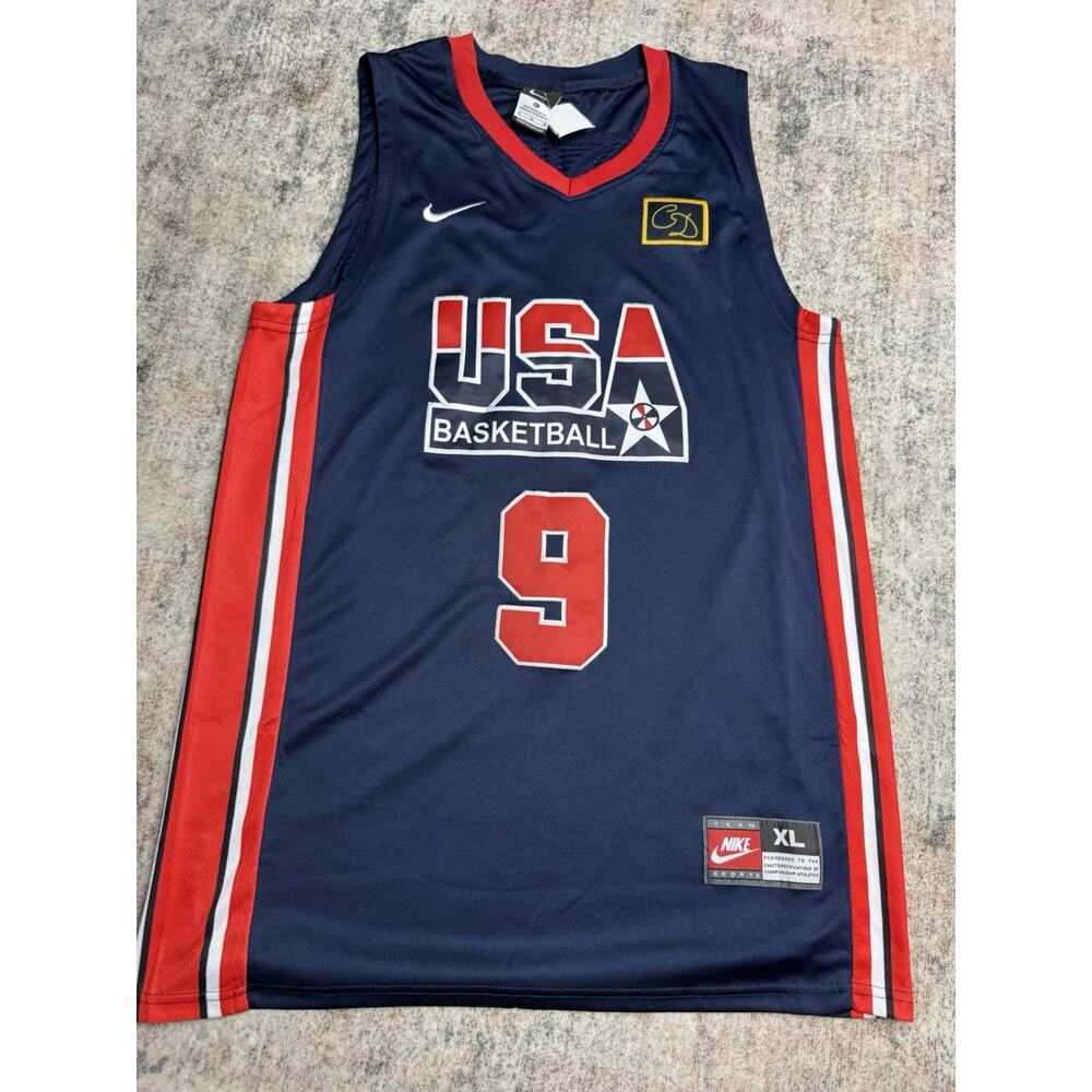 Nike USA Basketball Michael Jordan #9 Dream Team Jersey Navy Size XL Olympics